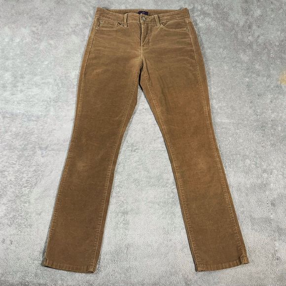 NYJD Womens Tan Corduroy Lift Tuck Tech Mid Rise Jeans Size 6/40 - Picture 1 of 12